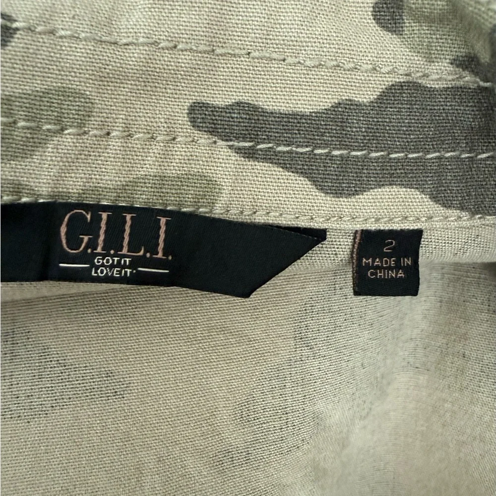 G.I.L.I. Camouflage Sleeveless Utility Vest in Olive & Khaki - Picture 6 of 6